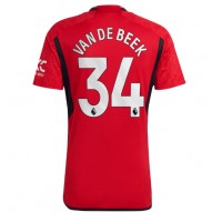 Camisa de Futebol Manchester United Donny van de Beek #34 Equipamento Principal 2023-24 Manga Curta
